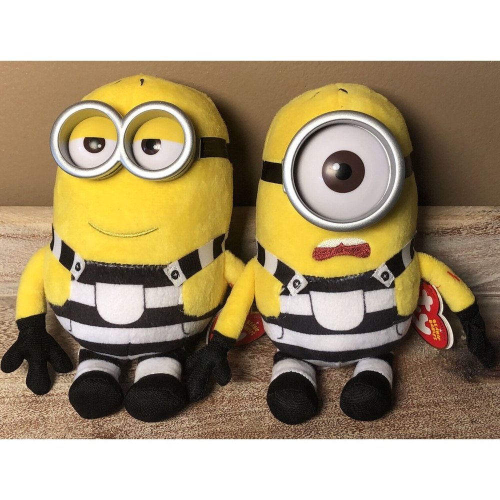 Ty Beanie Baby Babies CARL the Minions Despicable Me 3 Movie 7 Inch Fast Ship!